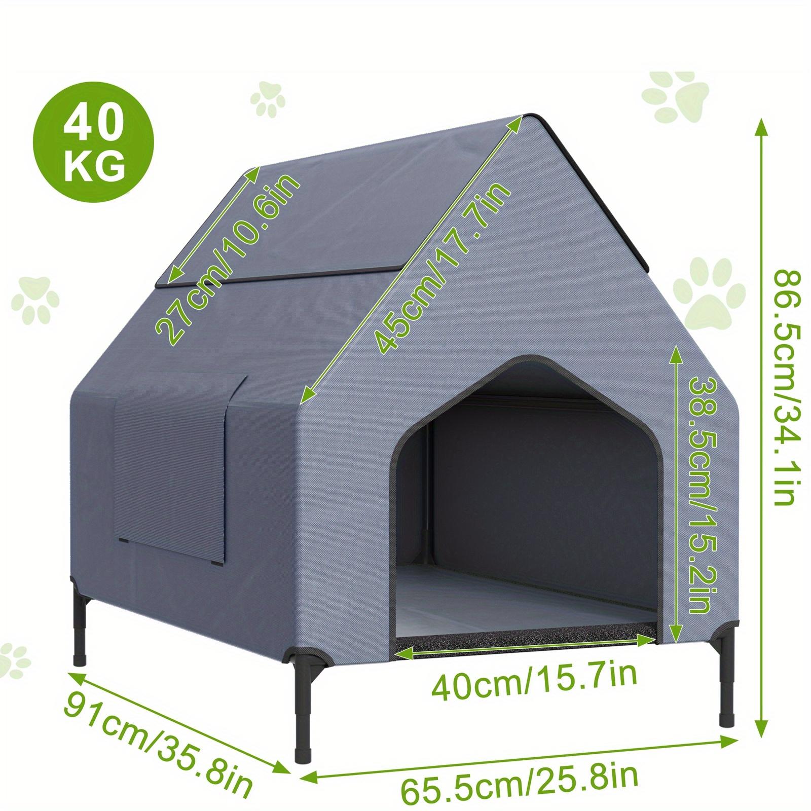 TEMU Caseta para Perro con Puerta y Ventana, para Uso Interior/Exterior