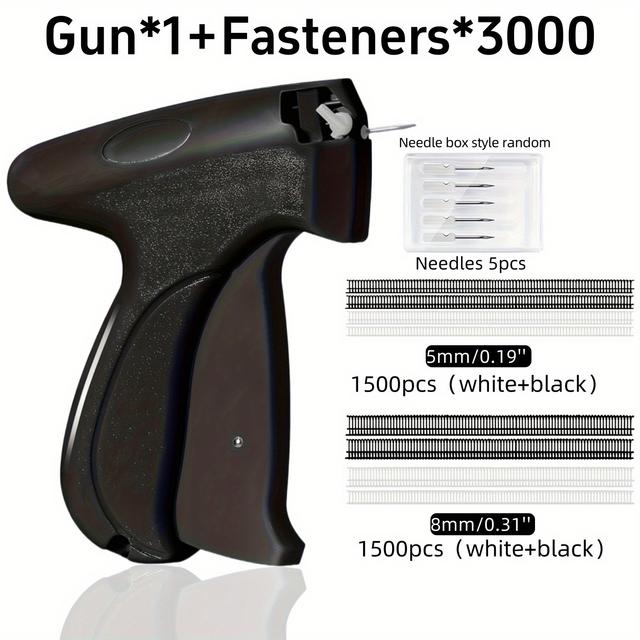 TEMU ปืนเย็บผ้าแบบมือหมุน รุ่นอัพเกรด พร้อมแถบกาว 3000 แผ่น, เครื่องติดฉลากเสื้อผ้าและถุงเท้า, อุปกรณ์เย็บผ้าเร็ว, ปืนติดฉลากขนาดเล็ก