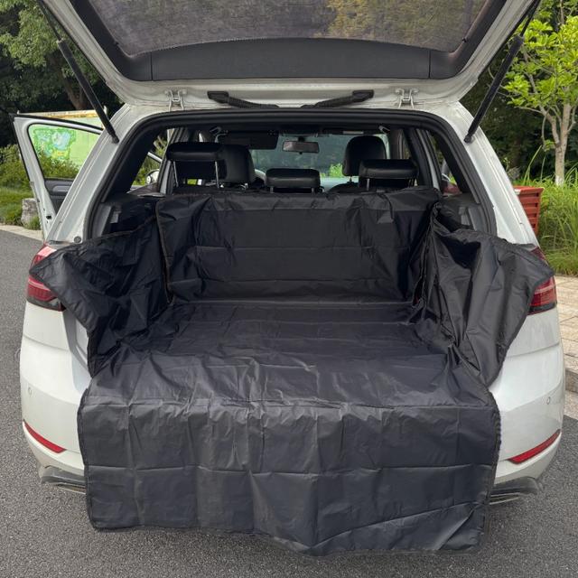 TEMU Heavy-duty Pet Car Trunk Liner - Non-slip, Scratchproof, Full Coverage Cargo Mat - Easy-to-clean Suv Trunk Protector - Compatible With Cars, Trucks, Suvs - Owner Gift (black), Quilted Design
