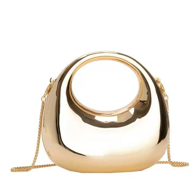 TEMU Style High-end Golden Acrylic Light Banquet Bag, Slanted Shoulder Bag, Chain Shoulder Bag, Multiple Carrying Methods, Suitable For