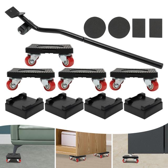 TEMU 400kg 400kg Furniture Set, Furniture Lifter And Furniture Roller With 4 Eva Pads, 4 Furniture Rollers And 1 Load Lifter, 360° Rotating Furniture Castors, Furniture Transport Wheels For Heavy