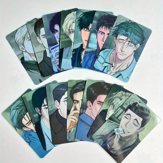 TEMU 14장의 한국 만화 카드 세트, 트렌디한 한국 애니메이션 카드, 수집 및 게임 플레이에 이상적 - 친구들을 모으기 위한 훌륭한 선물입니다.