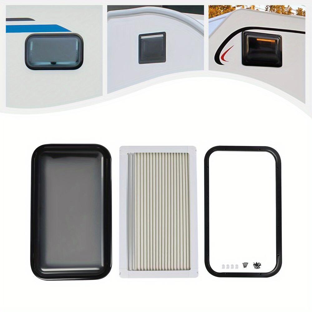 TEMU 70 X 40 Cm Display Window, Motorhome Window, Side Window, Insect Protection, Window, Motorhome Push Window For Rv Box Van Camper, Black, Stable Performance