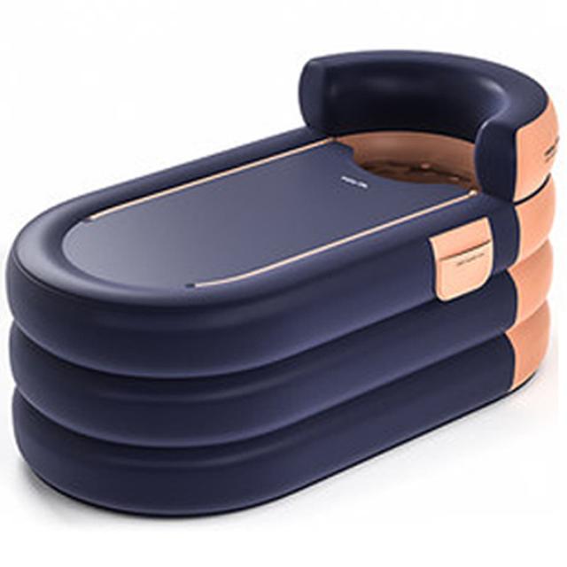 TEMU Tragbare, aufblasbare Badewanne für Erwachsene, faltbare Einweichwanne für Heimspa, warmes Bad