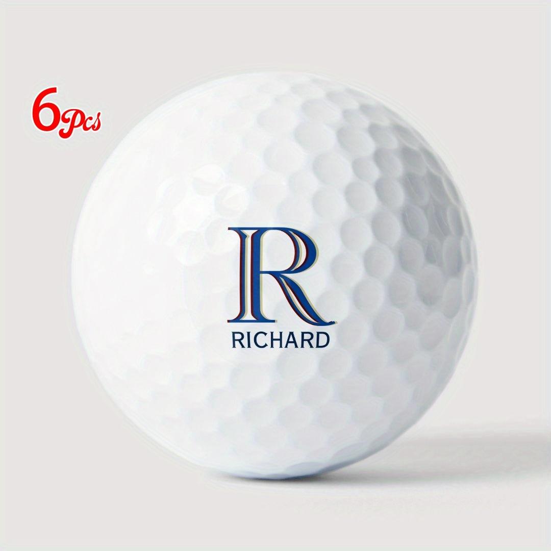 TEMU 3/6/12 Laser-engraved Golf Balls With Names - Personalized Three-layer Rubber Golf Balls For Groomsmen, Wedding Party Gifts, And Golf Souvenirs, Golf Accessories