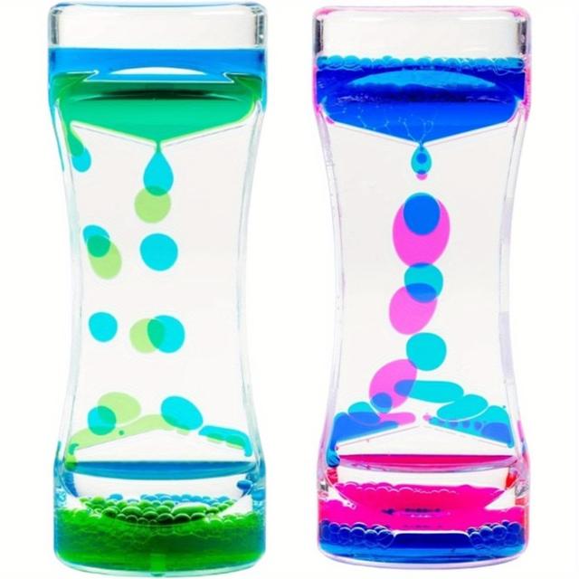 TEMU 2-pack Acrylic Liquid Timer - Timer - Suitable For Desk, Bookshelf, And Bedside Table Decorative Timer Timer - Battery-free - Unique Mother's Day And Valentine's Day Gift