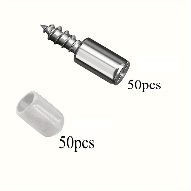 TEMU 100pcs Metal Shelf Support Pegs Set, Anti-slip Sleeves& Self-tapping Screws, Cabinet Partition Laminated Plate Brackets, Furniture Glass Bracket Integrated Screw Kit