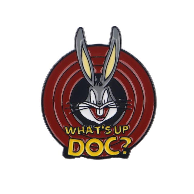 TEMU Bugs Bunny Emaille Pin Anstecknadeln Badges für Rucksack Damen Brosche Kleidung Geschenk Schmuck Mode Accessoires