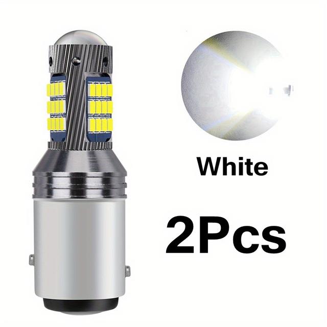TEMU 2pcs New 1157 P21/5w Bay15d 2016 Led Car Bulbs Turn Auto Rear Fog Lamp Daytime Running Light 12v, Without Battery