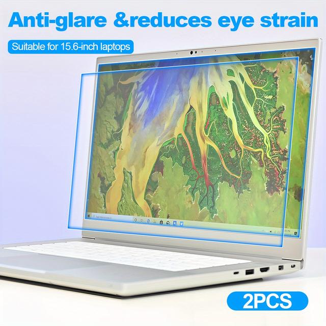 TEMU 2pcs 15, 6 Inch Notebook High-definition Screen Protector Reduces Blue Light And Glare, Protecting , Anti Fingerprint Protective Film
