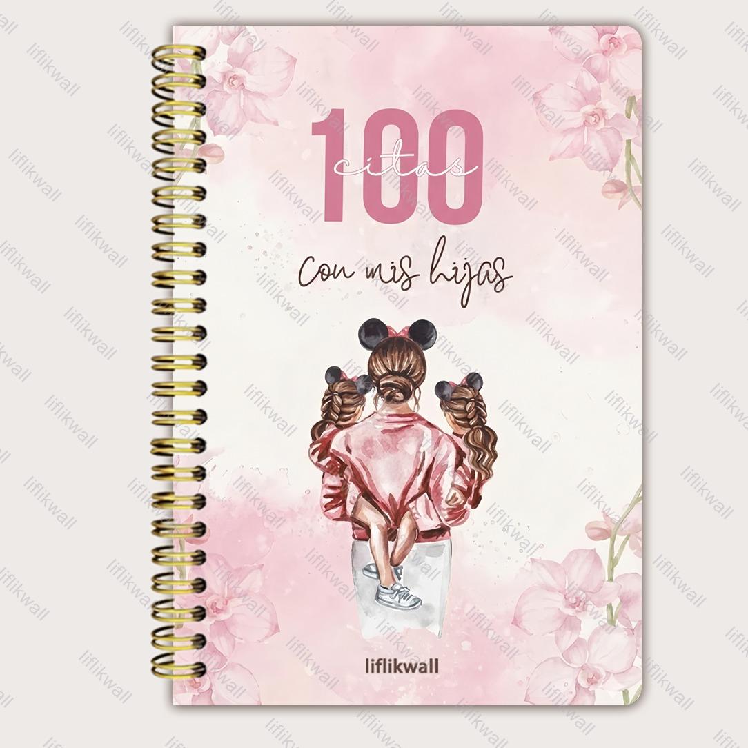 TEMU Libro de registro de citas madre-hija de 100 días | Regalo , 5.5X8.3 pulgadas, página de planificador, material de papel de Liflikwall