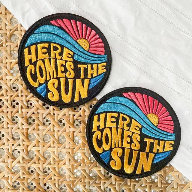 TEMU 2pcs "" Embroidered Patches, Fashionable Iron/sew On Appliques For Trucker Hats, Backpacks, And Clothing