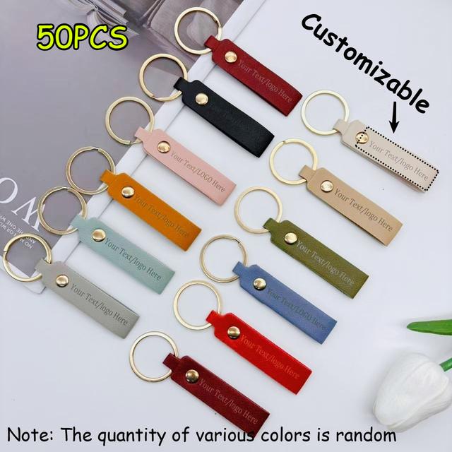 TEMU A Set Of 50 Custom Laser-engraved Keychains Featuring Personalized Name Tags, Suitable For Men And Women. Anti-loss Tags Make Gifts For Parties, Birthdays, Graduations, And Christmas
