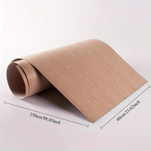 TEMU Real Solid Wood Teak Veneer Sheet - Wide No-splice Wood Laminate Suitable For Furniture, Cabinet Refacing, Speaker Panels & Surface Upgrades - Thin Veneer With Teak (no Adhesive Included)