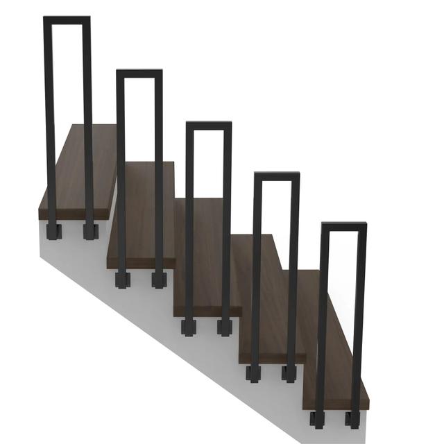TEMU Verstellbare U-förmige Treppengeländer - Langlebiger Edelstahl, für Innen- & Außenbalkone, 85-100cm