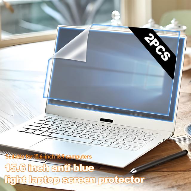 TEMU 2pcs 15.6-inch Laptop Hd Matte Screen Protector, Hd, Anti- Blue Light, Anti-reflection, Compatible With 16:9 Ratio, Laptop Film