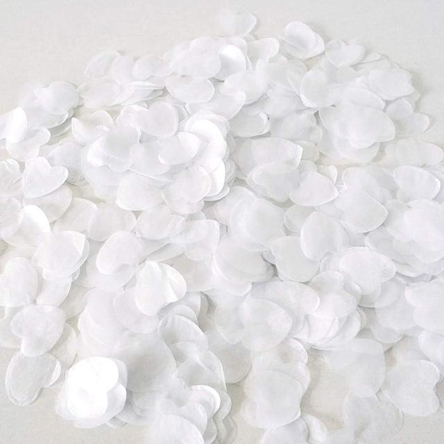 TEMU 10,000 Pieces Of White Heart-shaped Confetti, Colorful Paper Confetti Suitable For Wedding Celebrations, Party Tables, 2.5cm, 80 Grams