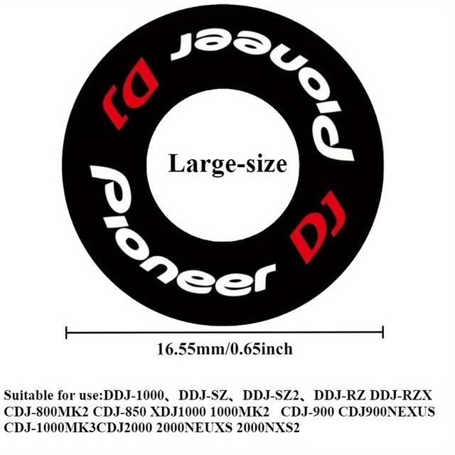 TEMU 3 opzioni di disponibili adesivo per , sfondo con testo e per jog wheels, pellicola resistente all'usura spessa e ad precisione DDJ-SX, DDJ-SX2, DDJ-SX3, DDJ-RX, XDJ-RX