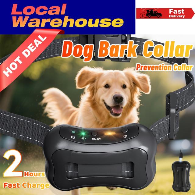 TEMU Anti-bark Collar Device Suitable For Dogs Of All Sizes, Rechargeable Intelligent Bark Control Collar, Training Device