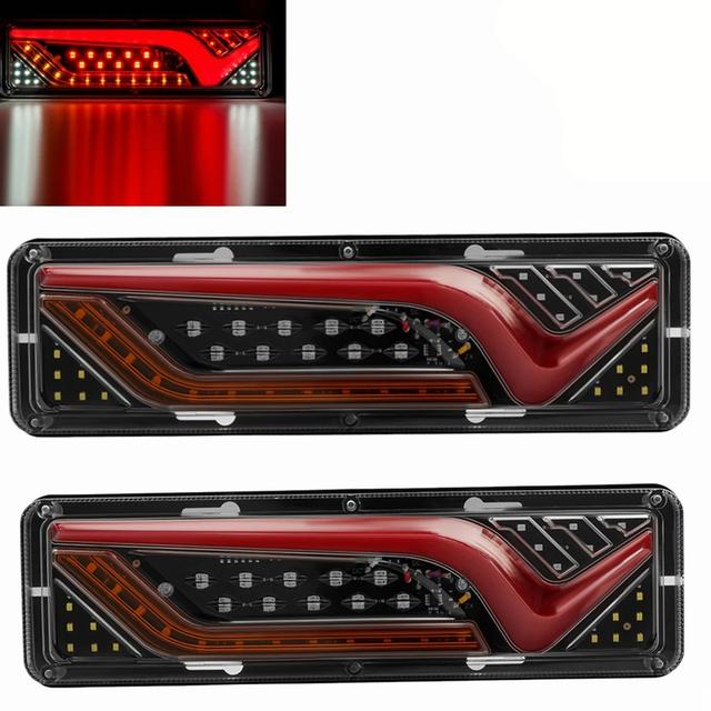 TEMU Pair Of 57 Led Rear Lights For Driving And Indicating On Trailers And Trucks, Without Battery