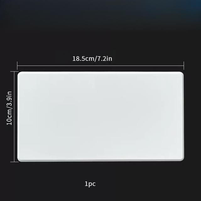 TEMU 1pc White Decorative Wall Hole Cover Plate - Dual Switch Socket Blank Panel, Rectangular Non-electrical Cover With For Diy Home Decor & Electrical Outlet Protection