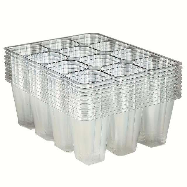TEMU 8--hole Breathable Seedling Trays | Suitable For Indoor And Outdoor Planting - Ideal For Vegetables And Herbs - Reusable Plastic Seedling Containers