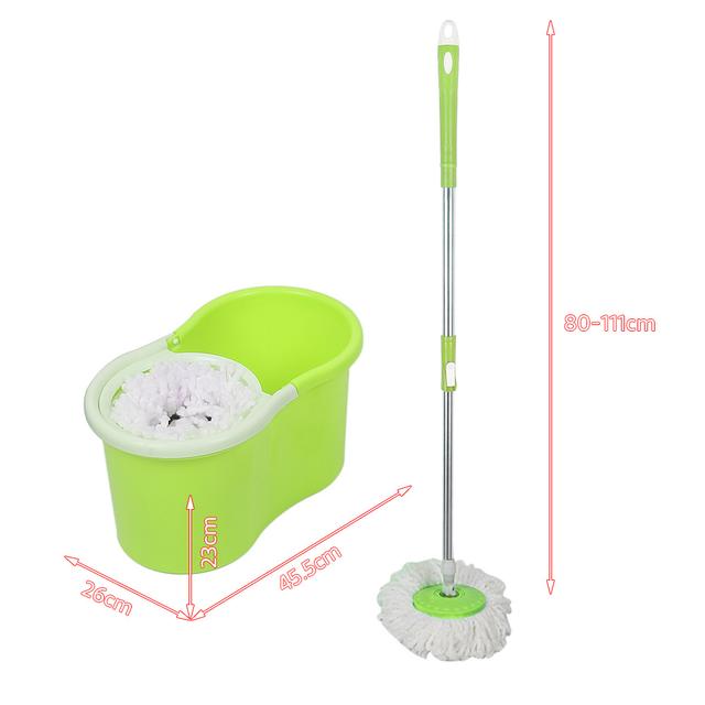 TEMU Flexible Swivel Mop, Green House Mop And Bucket Set, Hand-free Mop, Floor Cleaning Tool