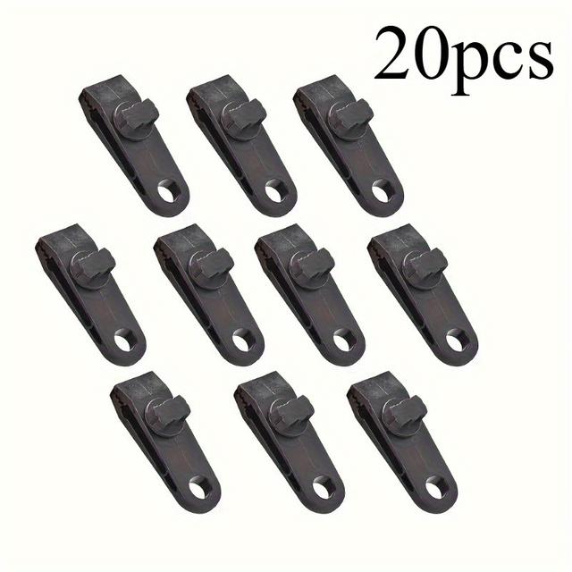 TEMU 20 Stück Outdoor Zeltbefestigungen für Plane, Stoff und robuste, verstellbare Verschlussclips für Windwiderstand