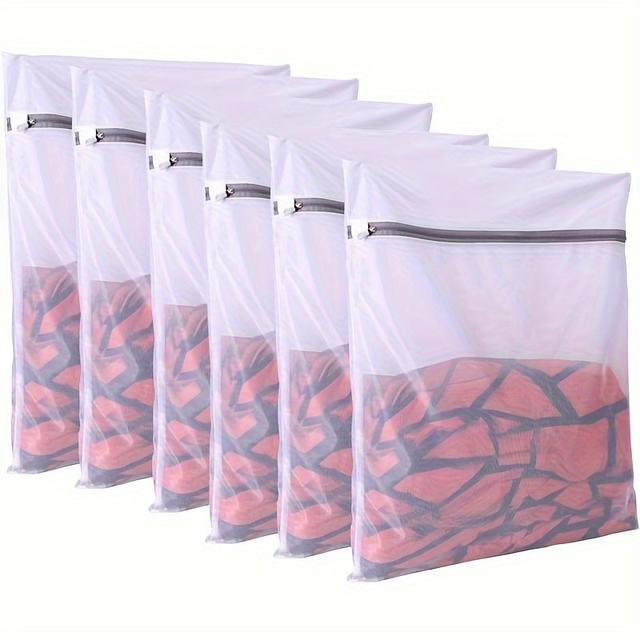 TEMU 6pcs Mesh Laundry Bag, Laundry Bag, Suitable For Travel Storage Of Laundry, Shirts, Bras, Socks, Pantyhose, Underwear Laundry Bag (8.66x10.63 Inches), Laundry Bags