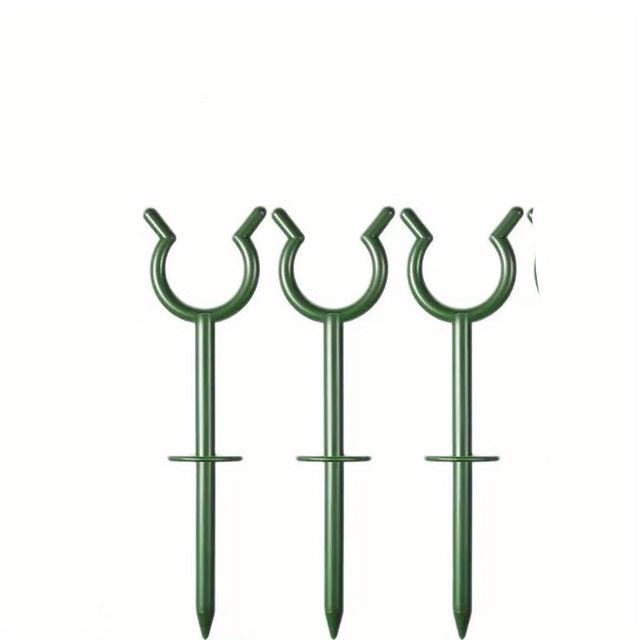 TEMU Heavy-duty Garden Hose Guide Stake With - , Compatible With American/european Hose Connectors - Durable Outdoor Hose Support Stand For