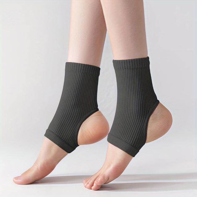 TEMU 2pcs Compression Ankle Support Socks - Knitted Ankle Braces For Men And Women - Breathable, Moisture-wicking Yoga Socks