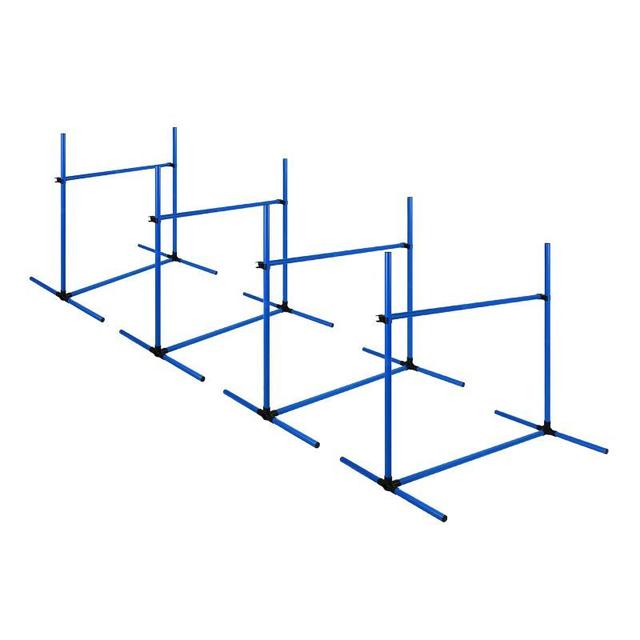 TEMU 4pcs Agility Set For Dog Training Around Poles, Adjustable Height, Plastic Hurdle Set With Carrying Bag, Suitable For Dog Training And Canine Sports, Can Be Used For Pony Obstacle Training
