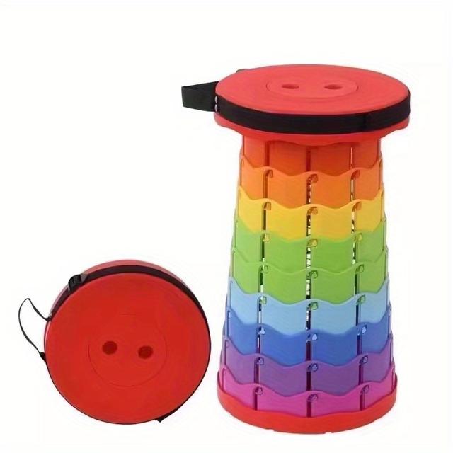 TEMU 屋外用ポータブル折りたたみスツール、調節可能な伸縮式釣り・スケッチ折りたたみスツール