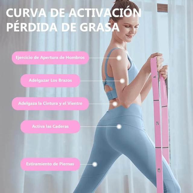 TEMU 2 Piezas Banda de Resistencia Elástica para Fitness y Yoga 125 cm