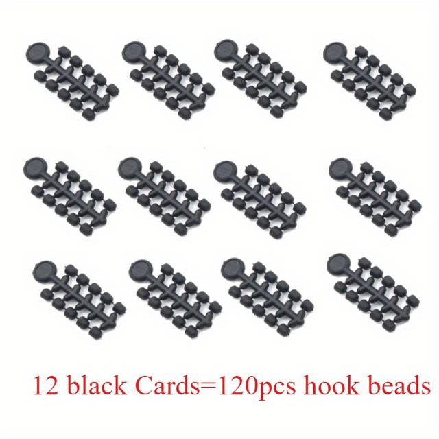 TEMU 60pcs Fish Hook Stopper Rubber Beads 20pcs Fishing Screws Kit Complete Set Of Carp Fishing Accessories