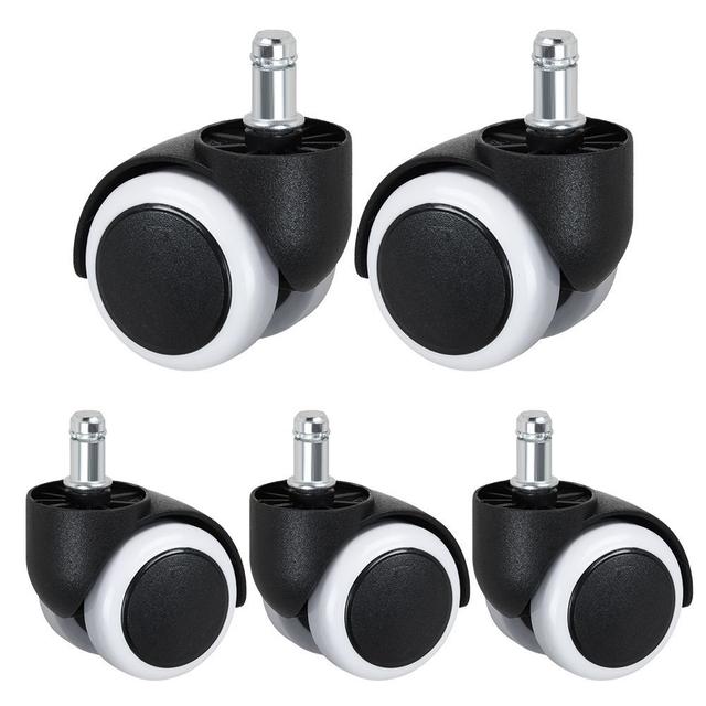 TEMU 5 Stück Bürostuhl-Räder Ø 50mm Pin 11mm Ersatzräder für Schreibtischstuhl