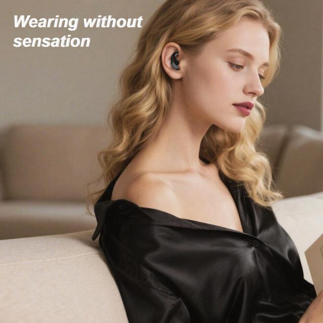 TEMU 2025 New Wireless Open-ear Headphones With Hifi , Suitable For Fishing, Remote Meetings, Driving, And Calls In Multiple , Includes Charging Case, Compatible With Various Mobile Phone Systems