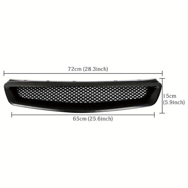 TEMU Racing Grille Mesh Bumper For The Front Hood Of For Civic Ek Cx Dx Ex Hx Lx From 1999 To 2000