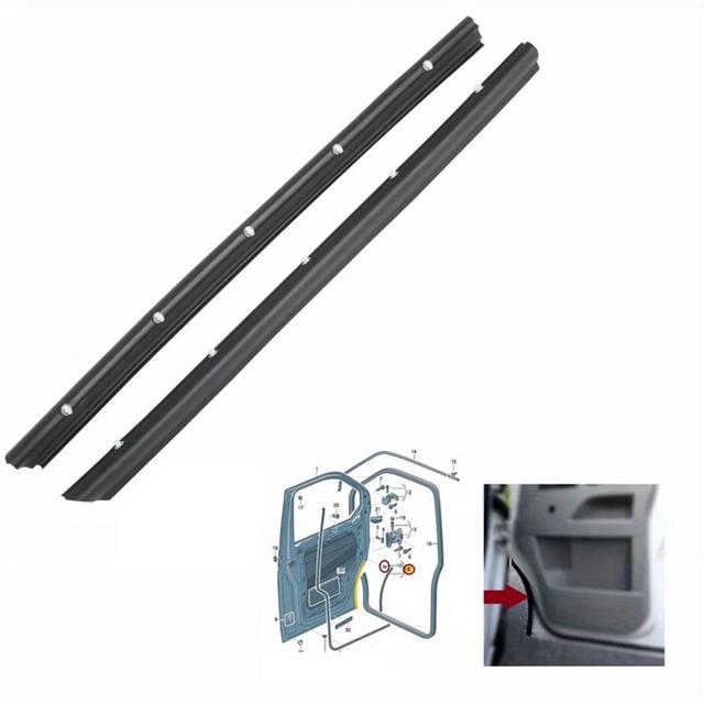 TEMU 1 Satz für VOLKSWAGEN T5/ Türdichtung 7H0837565A + 7H0837566A, 2x T5/ Gummifrontdichtungen links & rechts