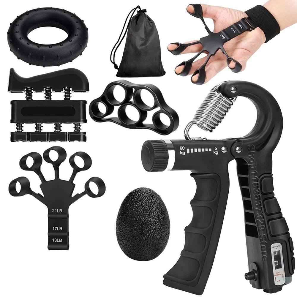 TEMU 5-60kg Grip Strengthener Set Of 6, Muscle Grip Strengthener For Men And Women, Exercise To Improve Finger Strength, For Fingers Wrist Elbows Forearms Home Gym Office Outdoor Travel