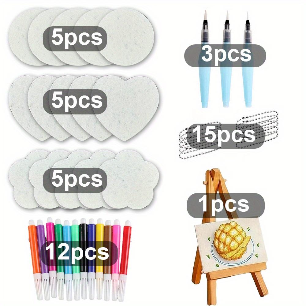 TEMU 46pcs Texture Painting Set - 3d Sponge For Painting With Foam Texture Paper, Sponge For Painting, Fluffy Popcorn Drawing Texture Kit, Bubble Drawing Pen Art Supplies, Bright Colors