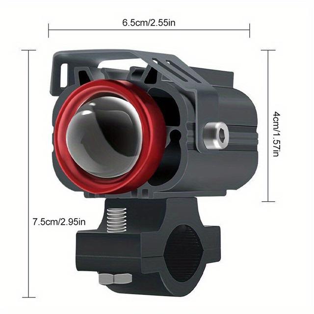 TEMU 1pc Of Led Headlights For Motorcycles, Designed As External Fog Lights Suitable For Cars, Motorcycles, Boats, And Suvs, Without Battery