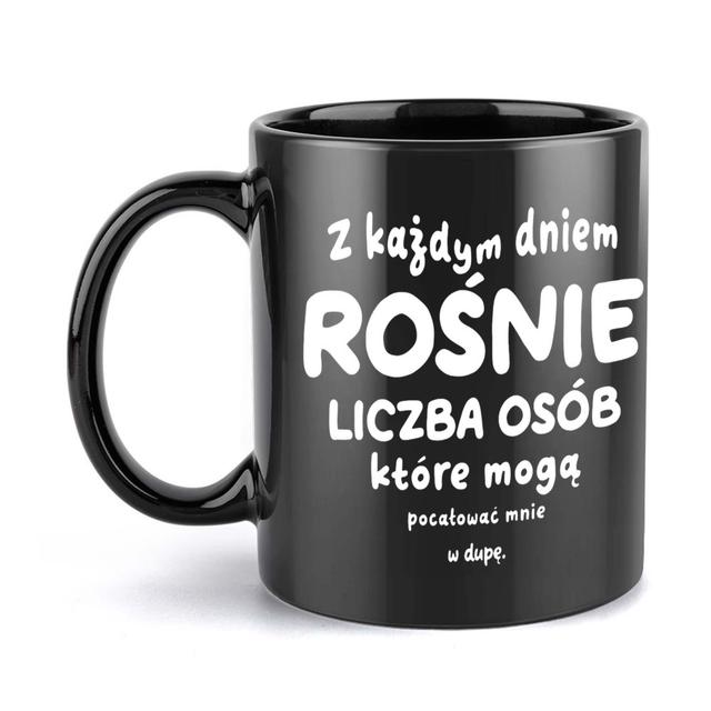 TEMU 1pc Polish "i Love " Ceramic Coffee Mug, 11oz - Black With White Text, Hand Wash Only, Reusable Drinkware For All , Ideal Birthday & Holiday Gift, Coffee Bar Accessories
