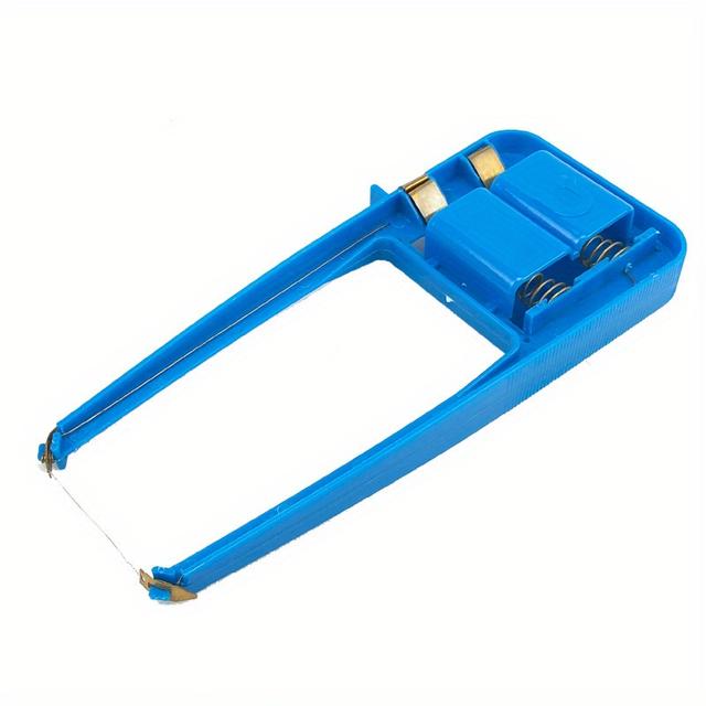 TEMU Portable Electric - Ergonomic Handle With Safety Lock, Durable Blue Plastic Construction For Diy Crafts, Model Making, Sponge & Kt Board Cutting (no Battery Included)