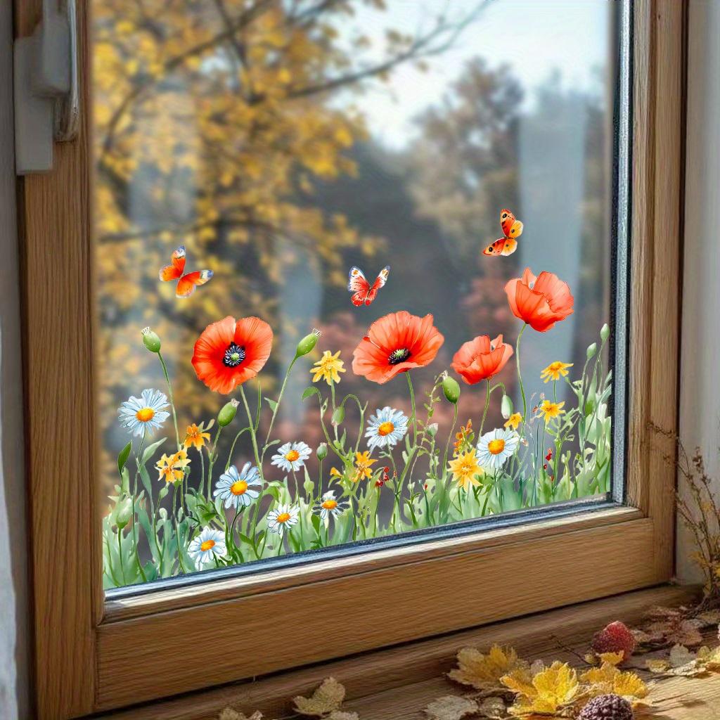 TEMU Bright Stickers Static Cling Glass Patches Used As Decorations For Windows In Living Rooms, Bedrooms And Kitchens. Have Of Static .