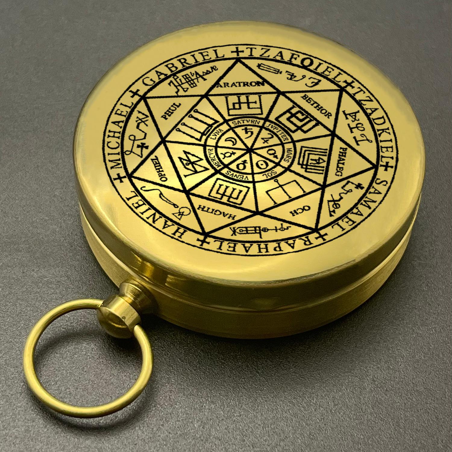 TEMU 1pc, " Graphics" Design, Car Compass, Classic Camping Compass, Portable And Durable, The For Gifts