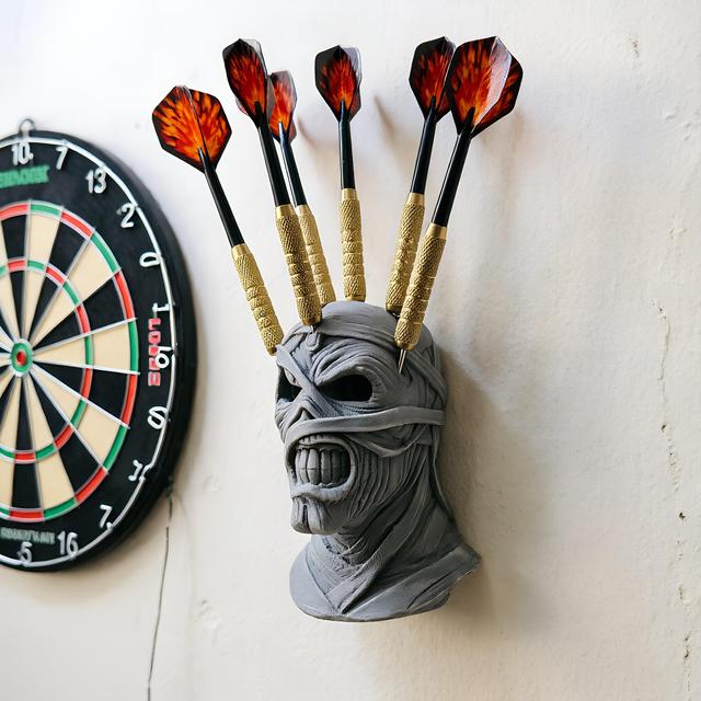 TEMU A Dart Display Rack Shaped Like A (including Screws) That Can Hold 6 Darts, Suitable For Wall Mounting Or Desktop Use. It Serves As A Dart Box, Dart Hanger, And Storage Stand With