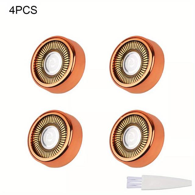 TEMU 4pcs Replacement Heads For Facial Cleaner, Precision Hair Removal Blades, Compatible With Gen1 Shaver, Durable &