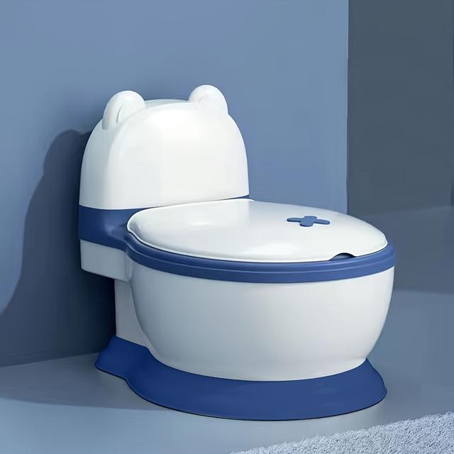 TEMU Girls' Toilet Seat, Large Size For 3-year-old Girls, Boys, Toddlers, Realistic Potty, Urinal, Enlarged