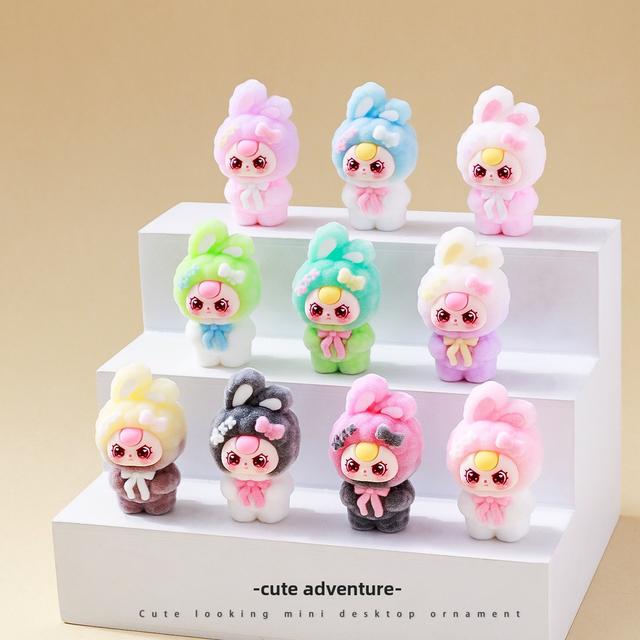 TEMU Cute Flocked Standing Moe Grain Plush Dolls, Desktop And Car Decorative Ornaments, Shipped In Random Colors.